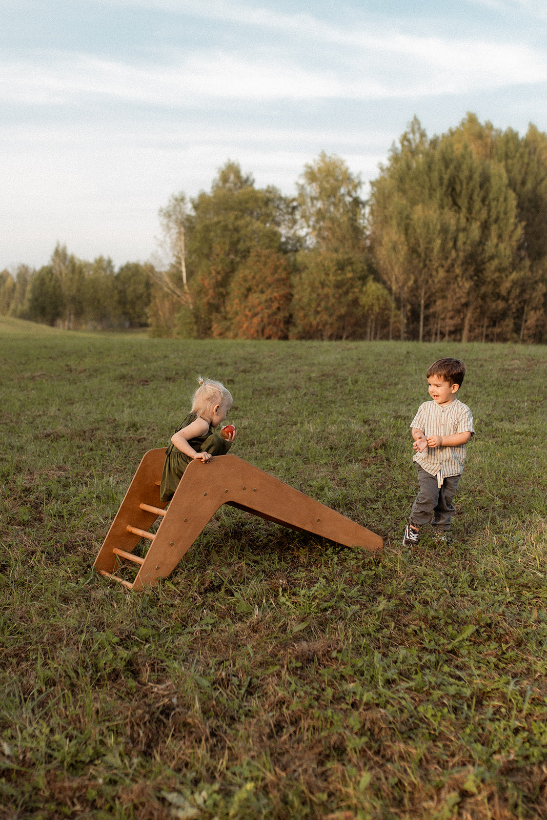 Wooden Slide –  Kalns – Encourage to climb and chase adventures