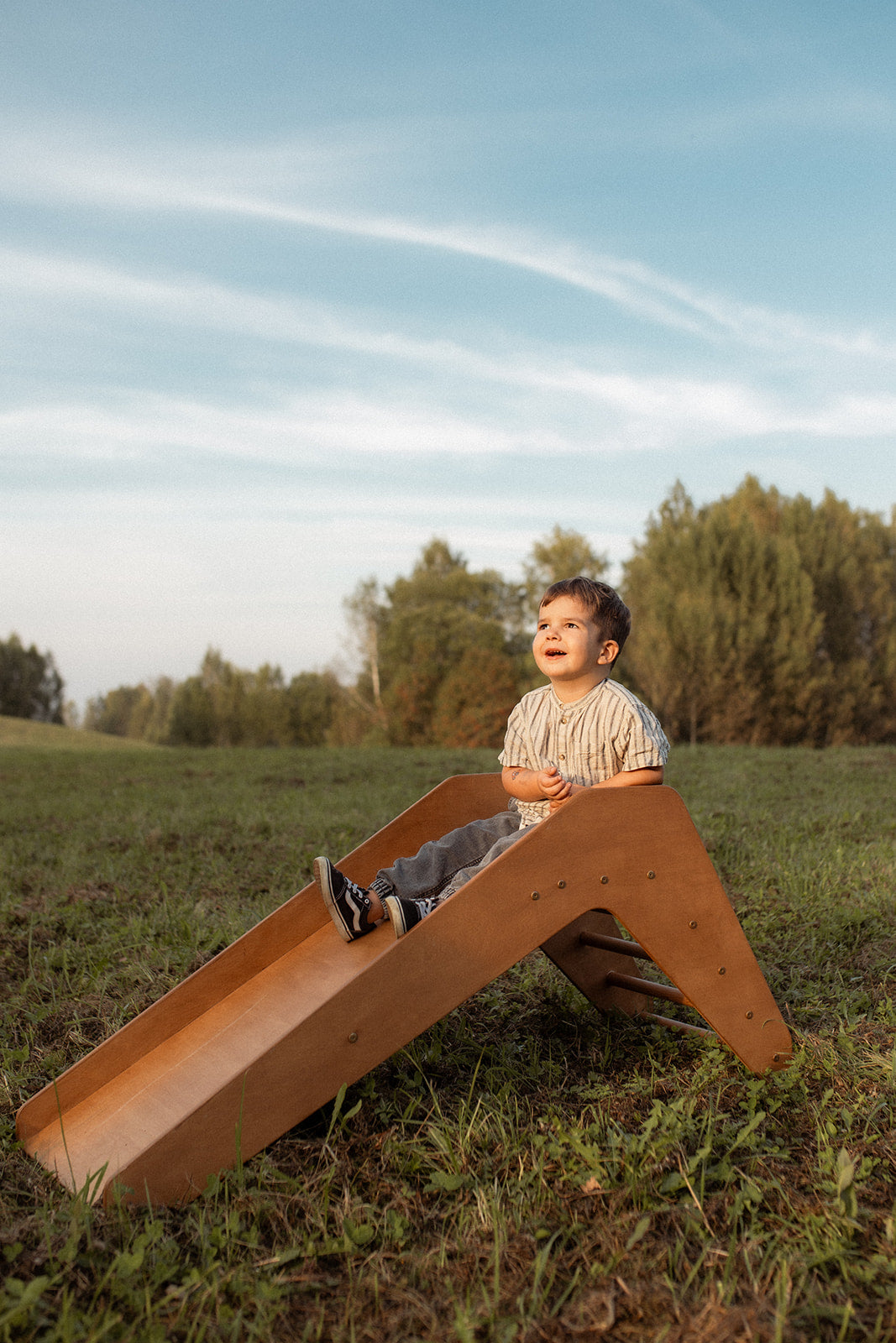 Wooden Slide –  Kalns – Encourage to climb and chase adventures